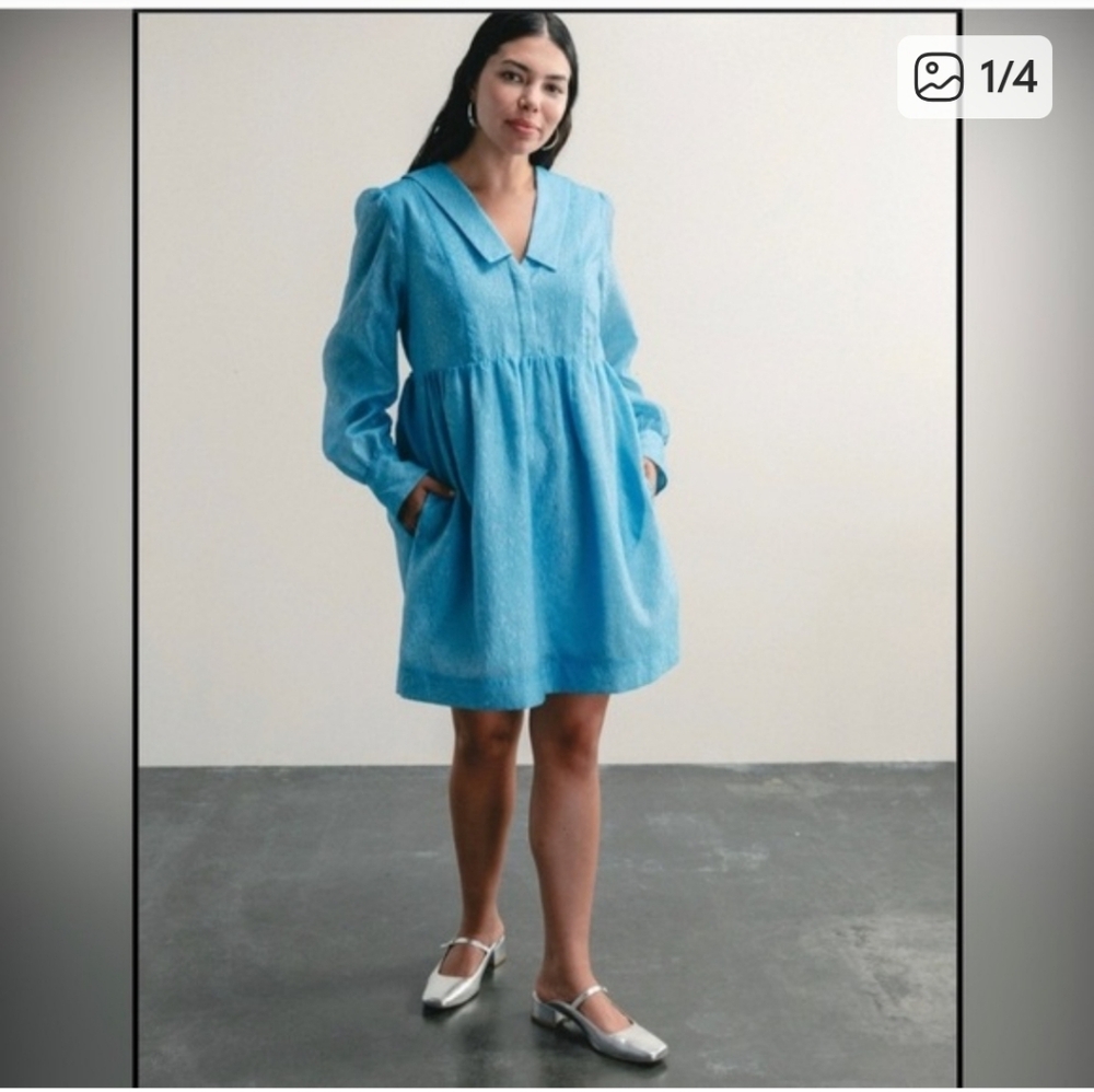 Darling‎  Blue Long Sleeve Dress